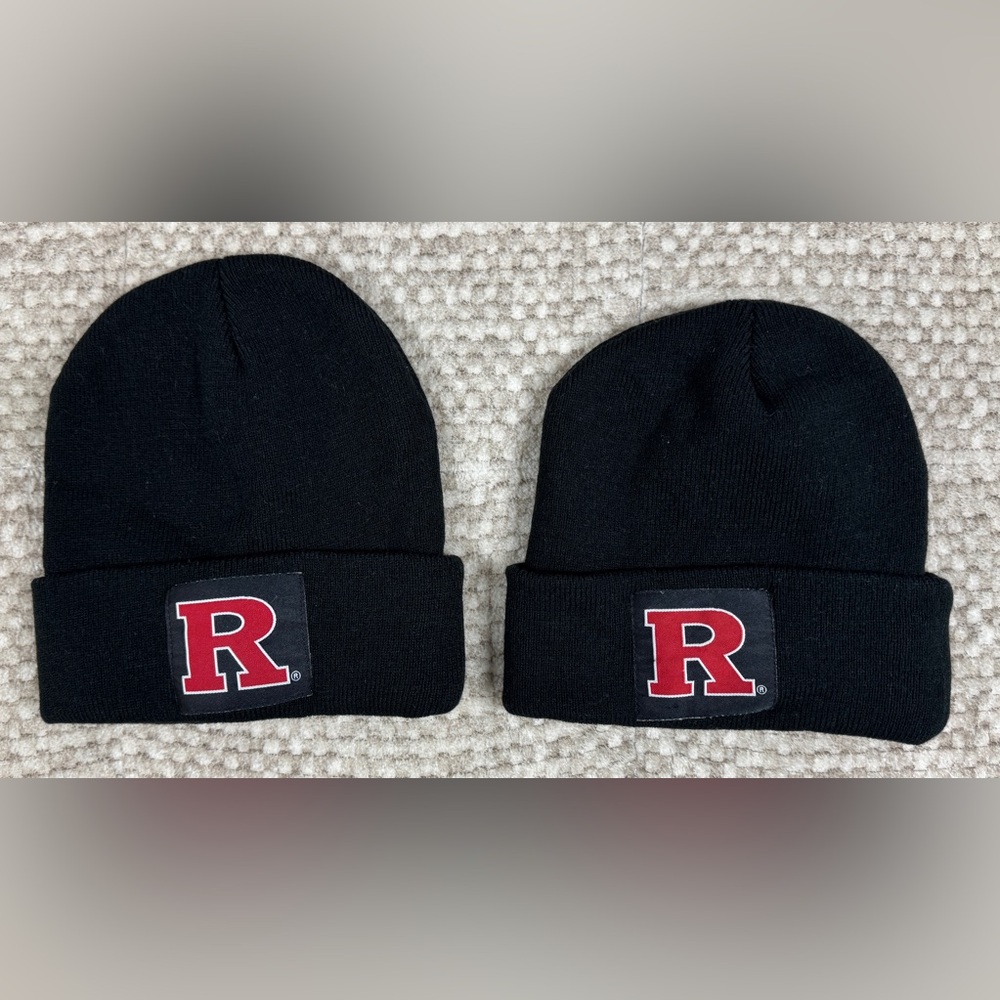 NWOT Set Of 2 Rutgers Miller Lite Beanies Black